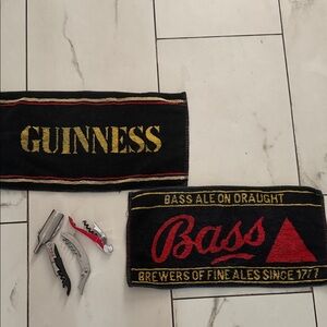 Guinness Black and Gold Bar Towel